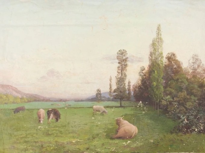 Tác phẩm The pasture (Đồng cỏ) có giá 31.000 euro (840 triệu đồng).