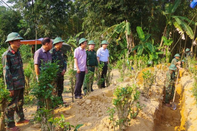 Khu vực tìm thấy 12 hài cốt liệt sĩ ở thôn Trường Phước, xã Hải Lâm. Ảnh: Bộ Chỉ huy quân sự Quảng Trị