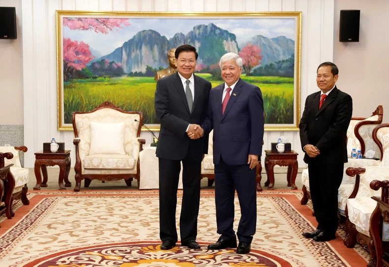 Tổng Bí thư, Chủ tịch nước Lào tiếp Chủ tịch Ủy ban Trung ương Mặt trận Tổ quốc Việt Nam ảnh 2