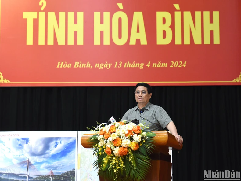 [Ảnh] Thủ tướng Phạm Minh Chính làm việc với Ban Thường vụ Tỉnh ủy Hòa Bình ảnh 10