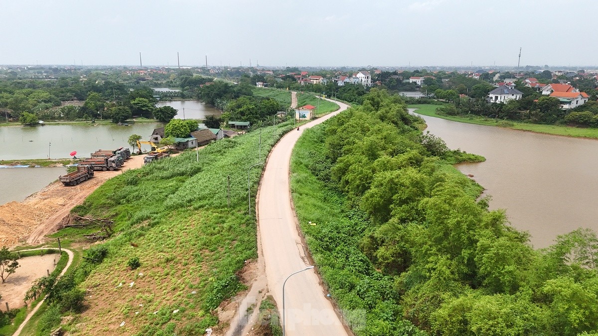 Hanoi spent nearly 400 billion VND to improve the Red River dyke through Phu Xuyen district, photo 13