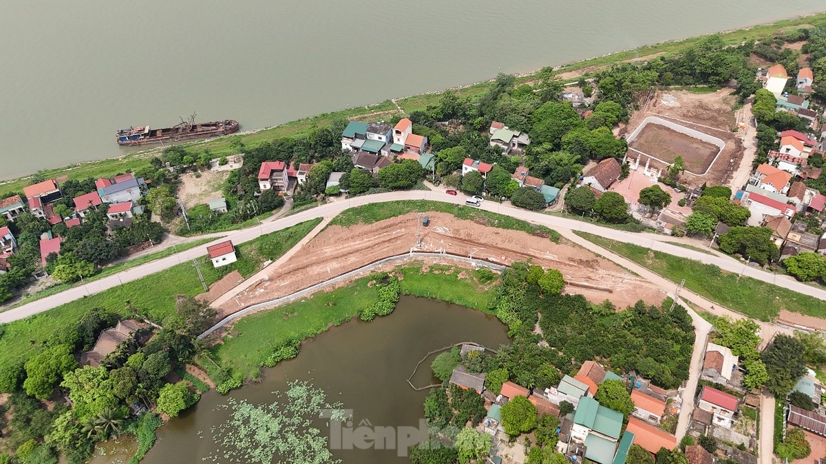Hanoi spent nearly 400 billion VND to improve the Red River dyke through Phu Xuyen district, photo 14