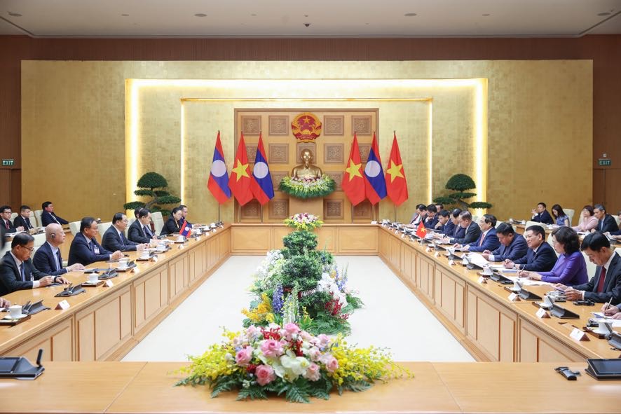Lào hoan nghênh và đánh giá cao ý tưởng tổ chức Diễn đàn Tương lai ASEAN- Ảnh 2. Toàn cảnh cuộc làm việc