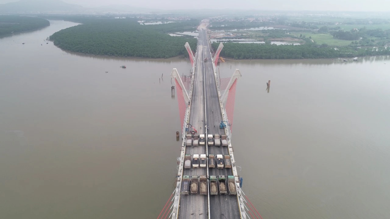 Hoàn thành việc thử tải cầu Bến Rừng nối Hải Phòng - Quảng Ninh- Ảnh 2.