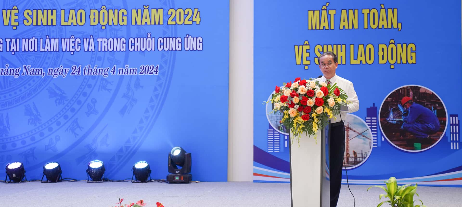 Ông Trần Anh Tuấn - Phó Chủ tịch UBND tỉnh Quảng Nam phát biểu tại buổi lễ