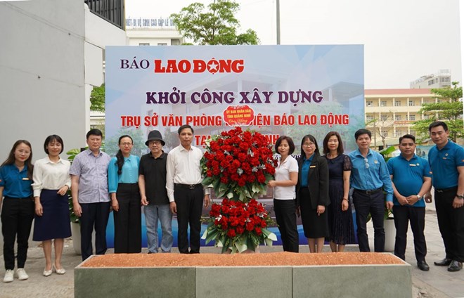 El periódico Lao Dong inicia la construcción de una oficina de representación en Quang Ninh