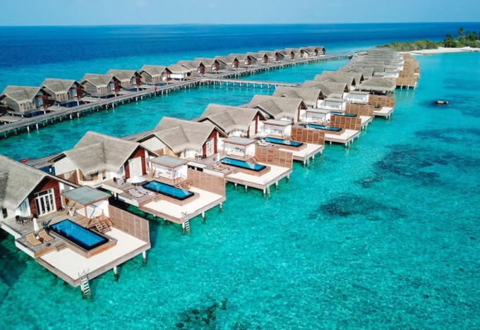 Một khu nghỉ dưỡng ở Maldives. Ảnh: CNN
