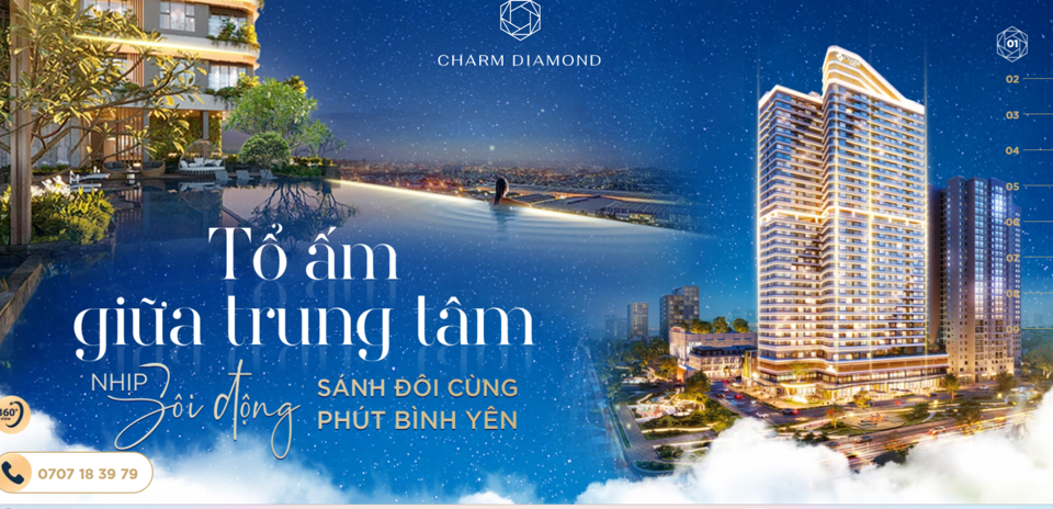 Charm Diamond quảng cáo trên mạng. 
