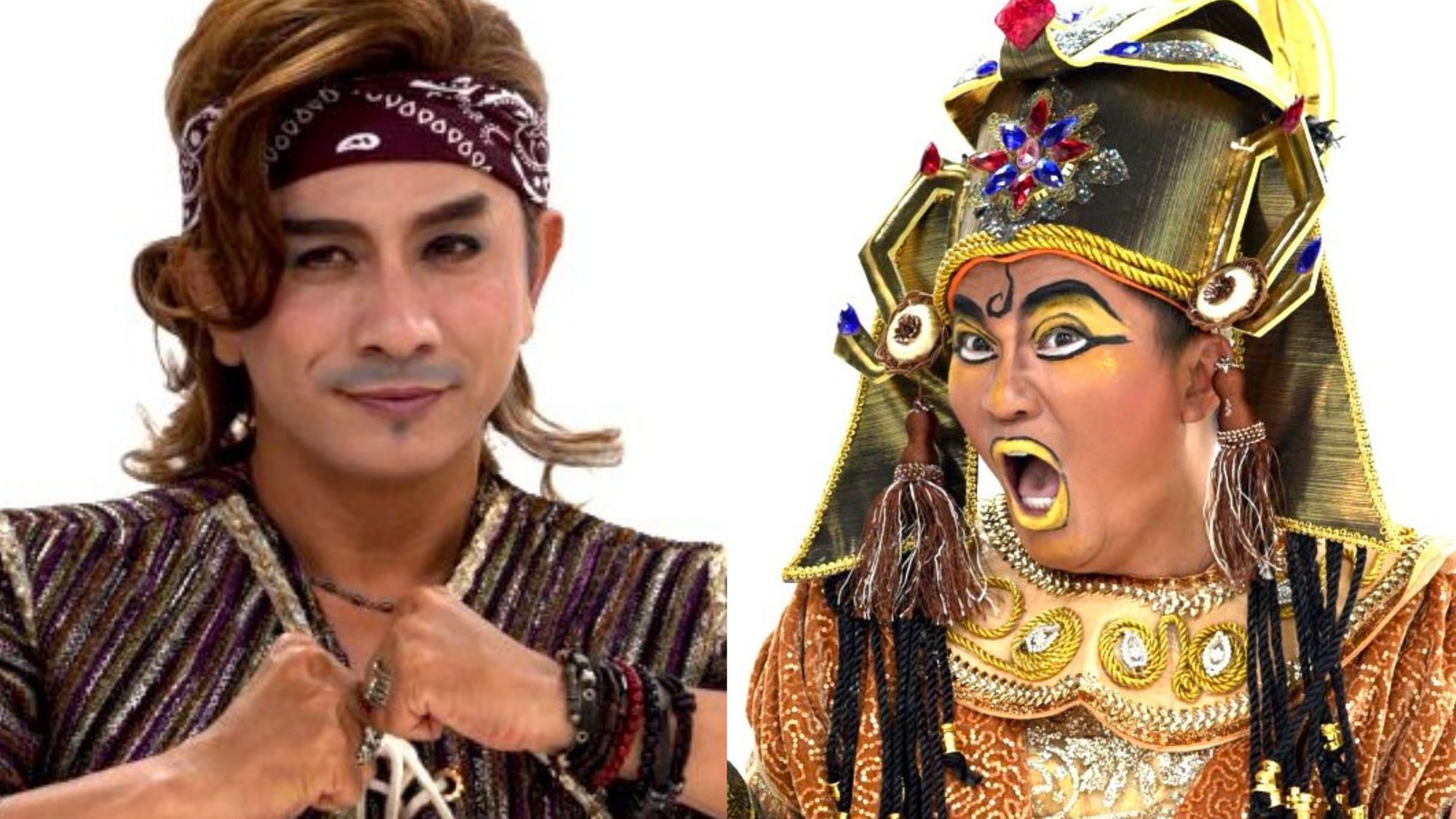Nghệ sĩ Đại Nghĩa (phải, vai Thầy Tư Tế) và Đình Toàn vai Sinbad - Ảnh: Nhà hát kịch Idecaf cung cấp Nghệ sĩ Đại Nghĩa (phải, vai Thầy Tư Tế) và Đình Toàn vai Sinbad - Ảnh: Idecaf
