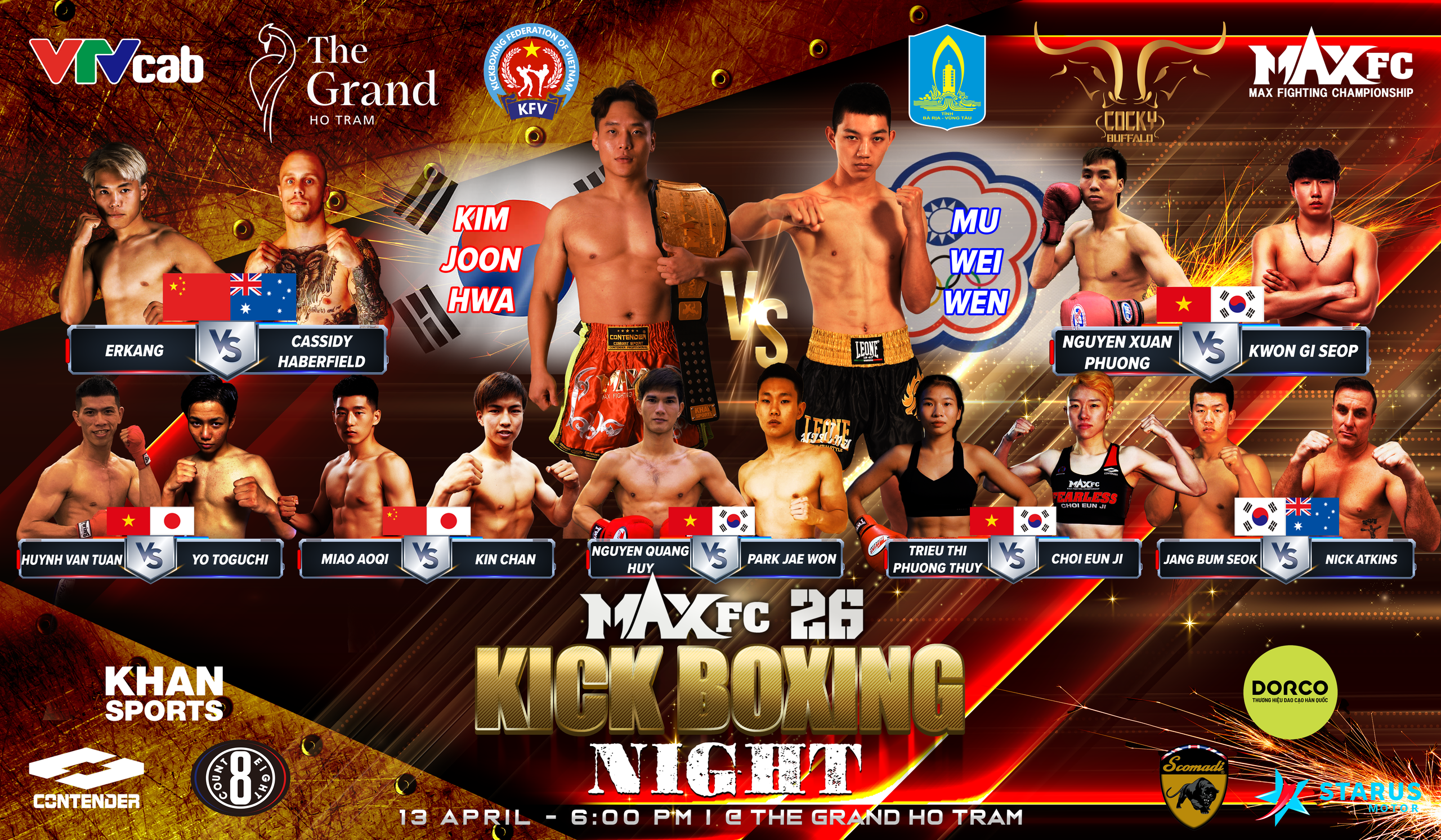 Dàn sao kickboxing Việt Nam sẽ gặp thử thách lớn ở giải MAXFC 26- Ảnh 1. Dàn sao kickboxing Việt Nam sẽ gặp thử thách lớn ở giải MAXFC 26- Ảnh 1.