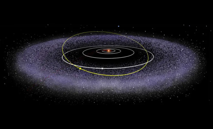 Vành đai Kuiper chứa đầy tiểu hành tinh bao quanh hệ Mặt Trời. Ảnh: BBC