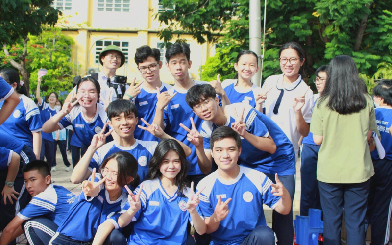 Đề văn Trường THPT Nguyễn Thượng Hiền, TP.HCM được học sinh khen hay- Ảnh 1. Học sinh trường Nguyễn Thượng Hiền - Ảnh: Nhà trường cung cấp