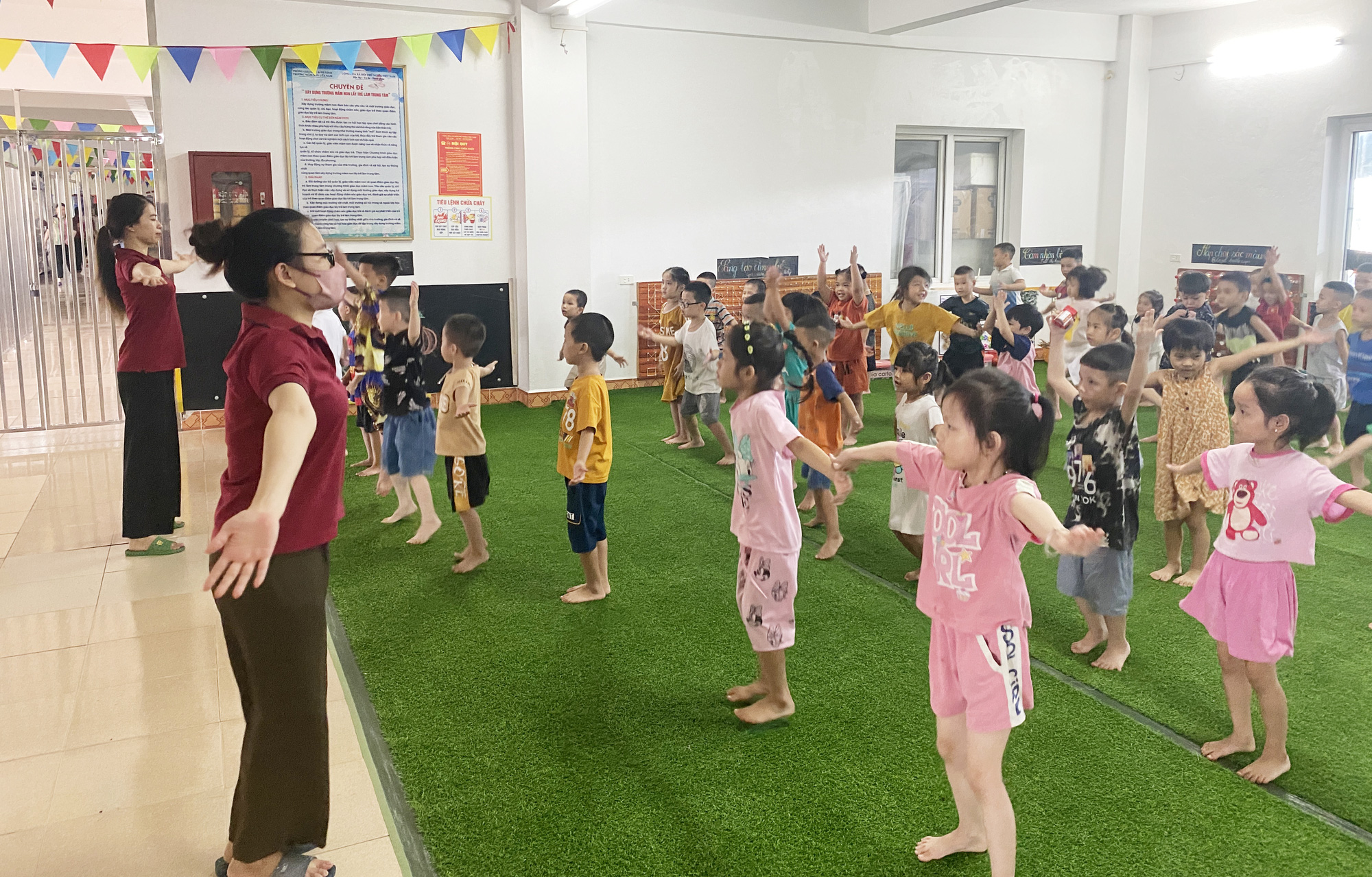 Un jardín de infancia en la ciudad de Vinh (Nghe An) - Foto: DOAN HOA