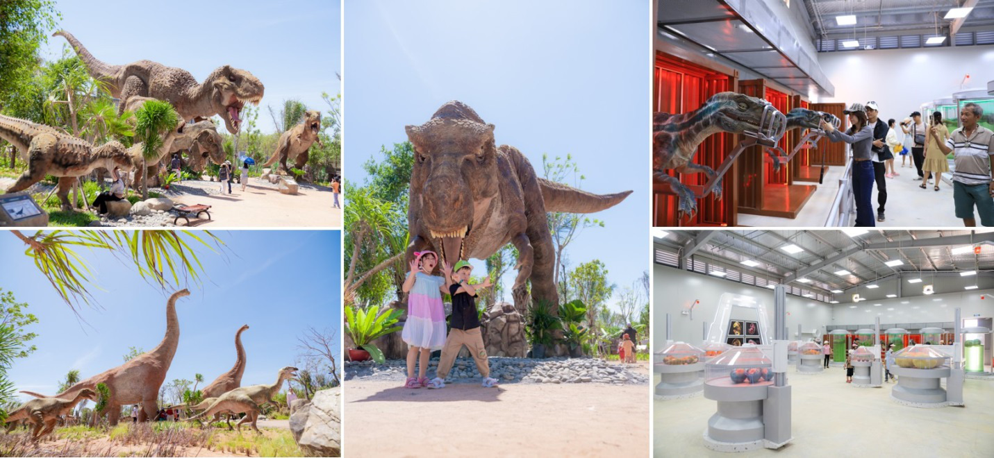 Du lịch Phan Thiết 30-4: Ở đâu - ăn gì - chơi gì?- Ảnh 1. Du khách háo hức khám phá lãnh địa khủng long