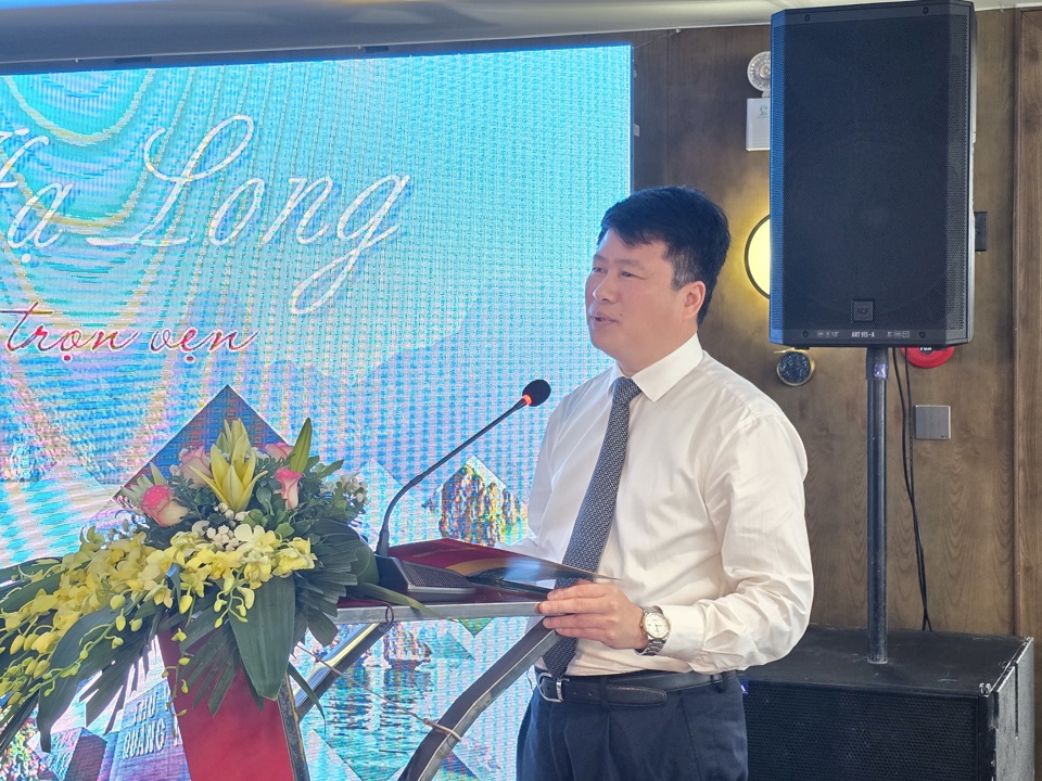 Ông Nguyễn Ngọc Sơn – Phó Chủ tịch UBND TP Hạ Long phát biểu khai mạc hội thảo. Ảnh Vĩnh Quân