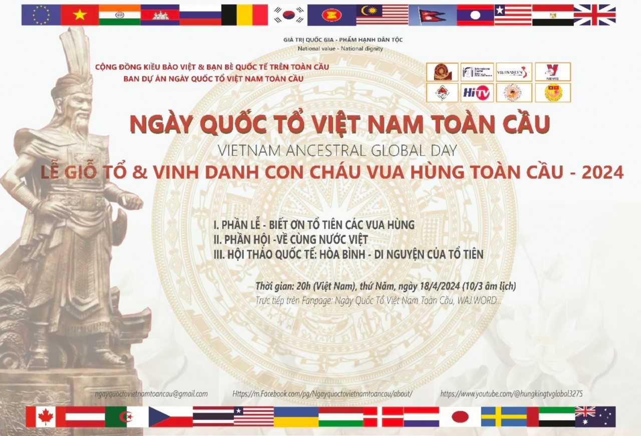 Khởi động Lễ Giỗ Tổ & Vinh danh con cháu Vua Hùng toàn cầu 2024