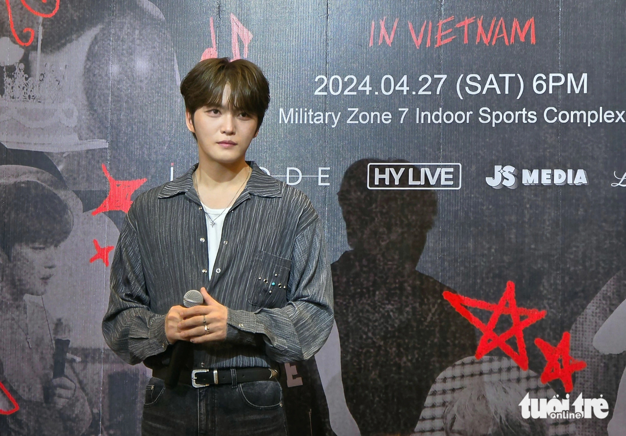 Ca sĩ Hàn Quốc Kim Jae Joong tổ chức concert ở TP.HCM ngày 27-4 để bù đắp cho người hâm mộ về show diễn bị hủy năm ngoái - Ảnh: MI LY