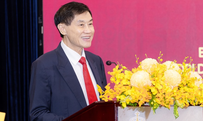 Ông Jonathan Hạnh Nguyễn tại sự kiện ở TP HCM. Ảnh: Thi Hà