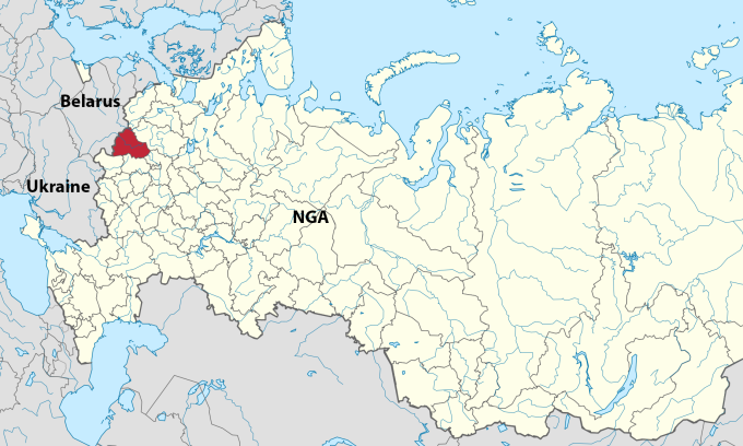 Vị trí tỉnh Smolensk (bôi đỏ). Đồ họa: Wikipedia