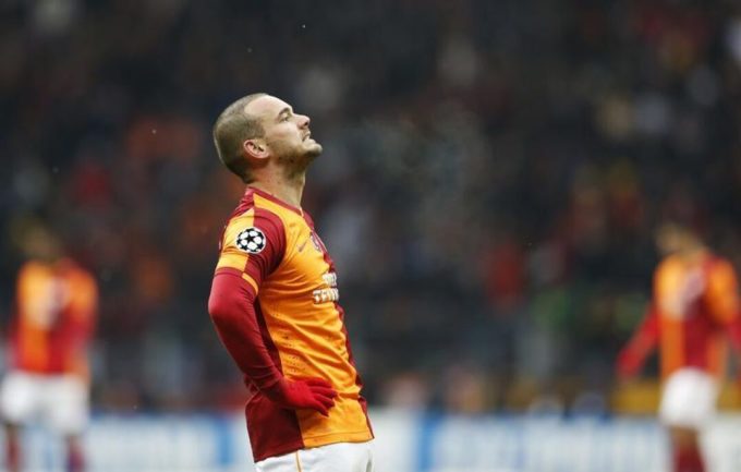 Sneijder khi còn thi đấu cho Galatasaray trong trận đấu Juventus ở Champions League ngày 11/12/2013. Ảnh: Reuters.