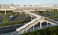 Cầu bộ hành kết nối metro số 1 TPHCM được bổ sung thang máy