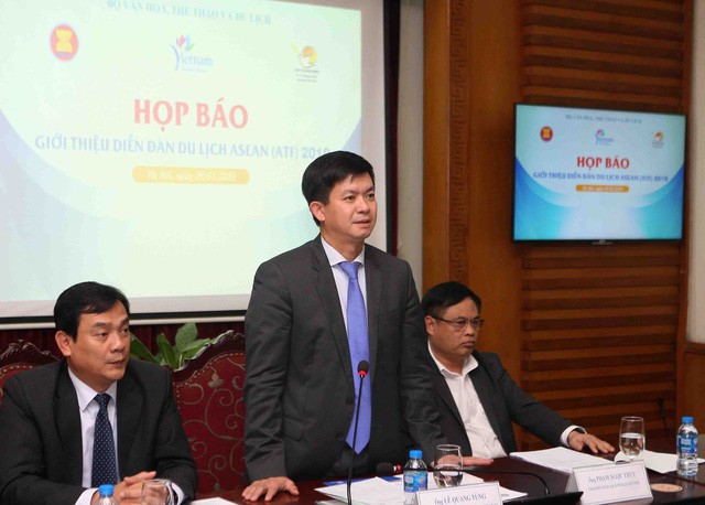Thứ trưởng Lê Quang Tùng chủ trì họp báo giới thiệu về Diễn đàn Du lịch ASEAN (ATF) 2019 - Ảnh 1. Thứ trưởng Lê Quang Tùng chủ trì họp báo giới thiệu về Diễn đàn Du lịch ASEAN (ATF) 2019 - Ảnh 1.