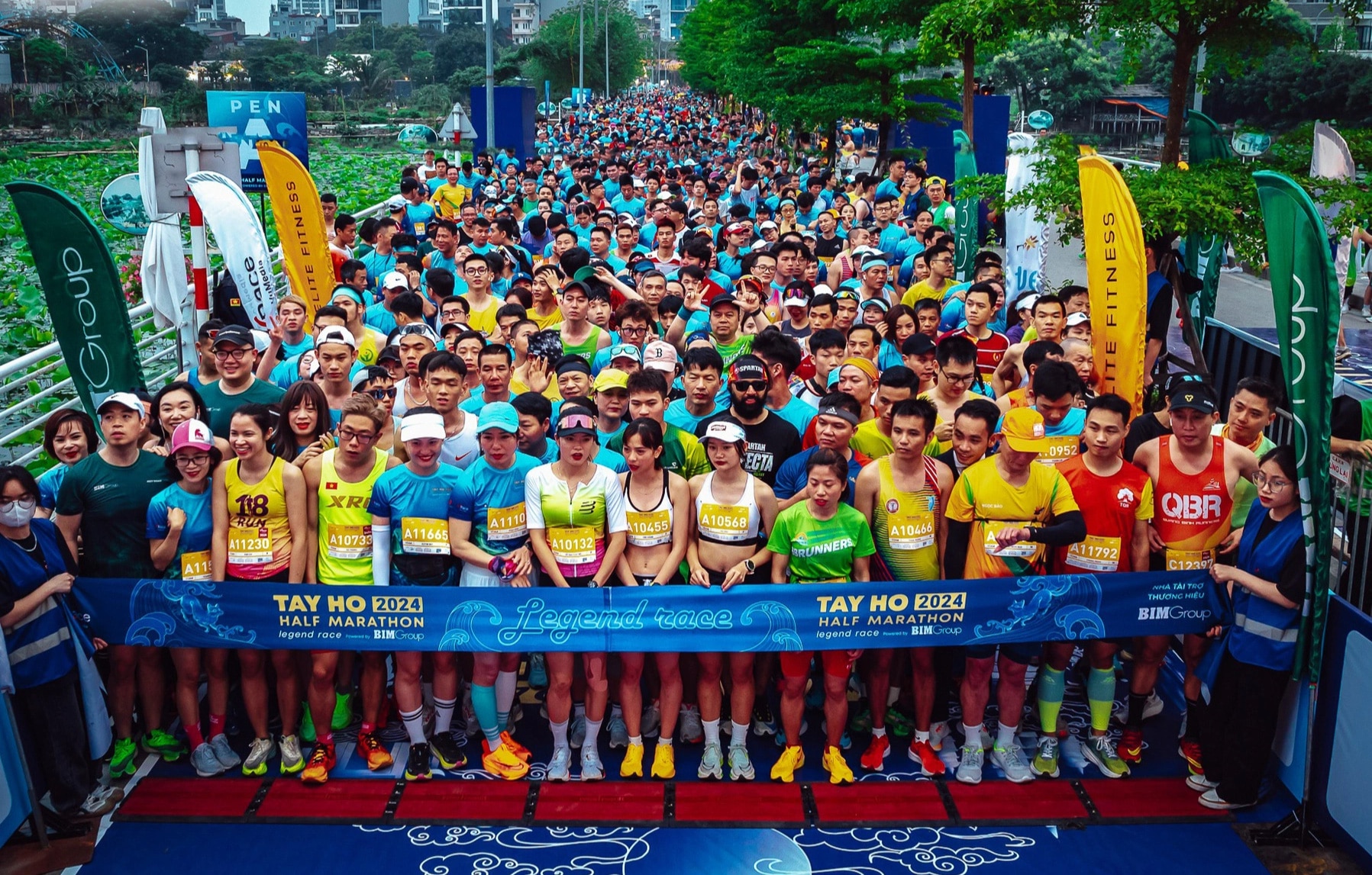 Các vận động viên tham gia giải chạy Tay Ho Half Marathon 2024 - Ảnh: BTC 