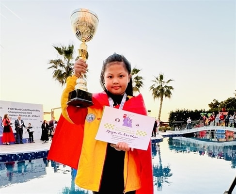 Vietnam won 1 gold medal at the 2024 World Youth Rapid Chess and Lightning Chess Championships