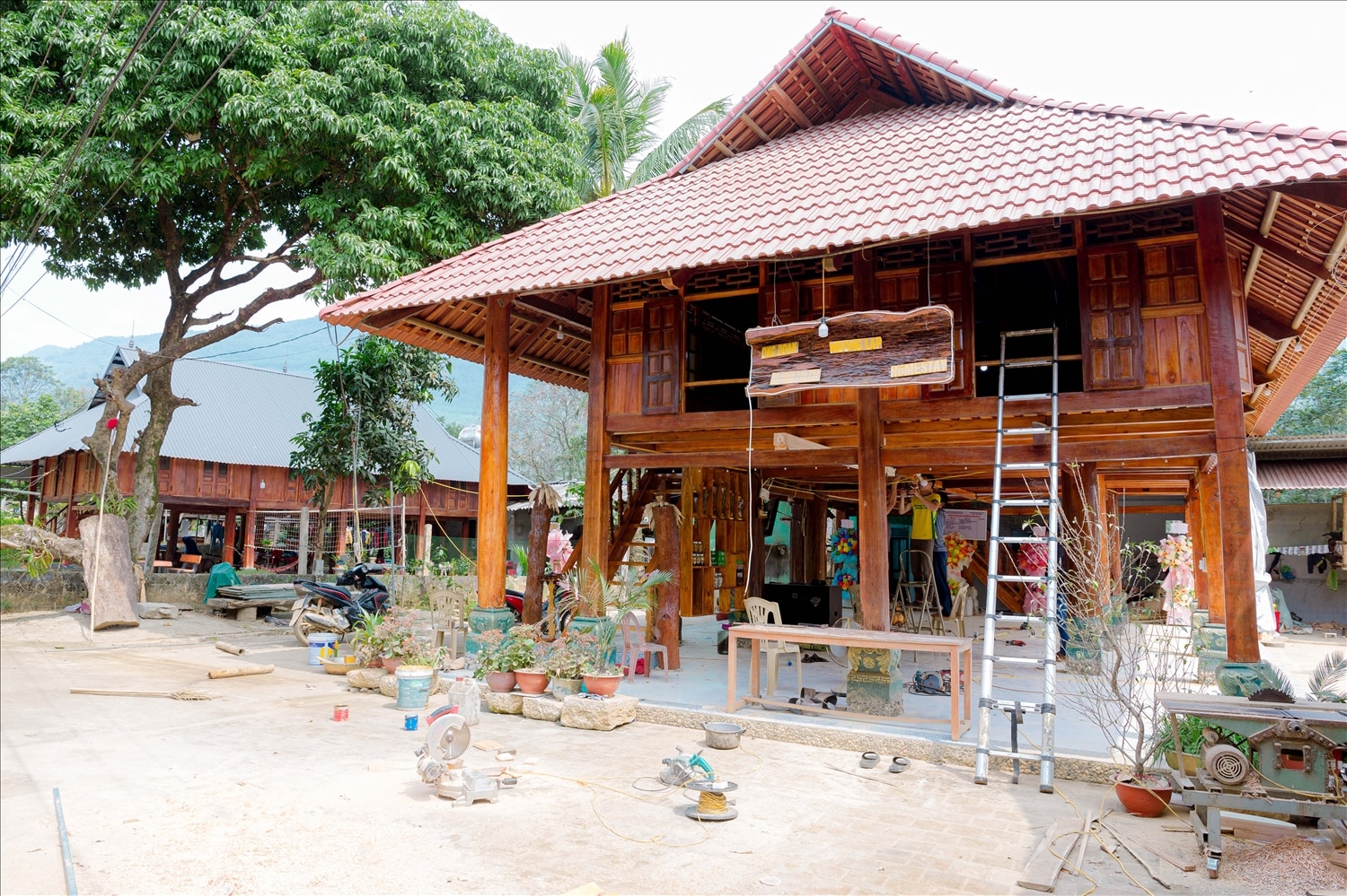 Homestay của gia đình ông Phạm Văn Cảnh đang trong quá trình hoàn thiện phục vụ đón khách du lịch