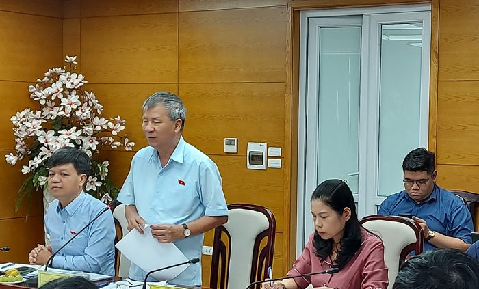 Đại biểu Quốc hội Nguyễn Anh Trí phát biểu tại buổi làm việc