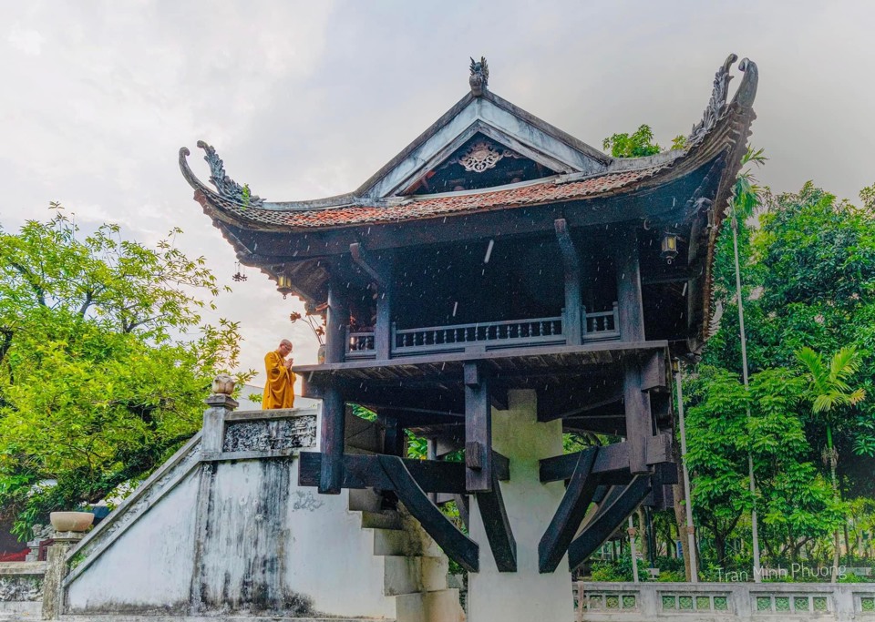 Một góc chùa Một Cột. Ảnh: Quảng Định