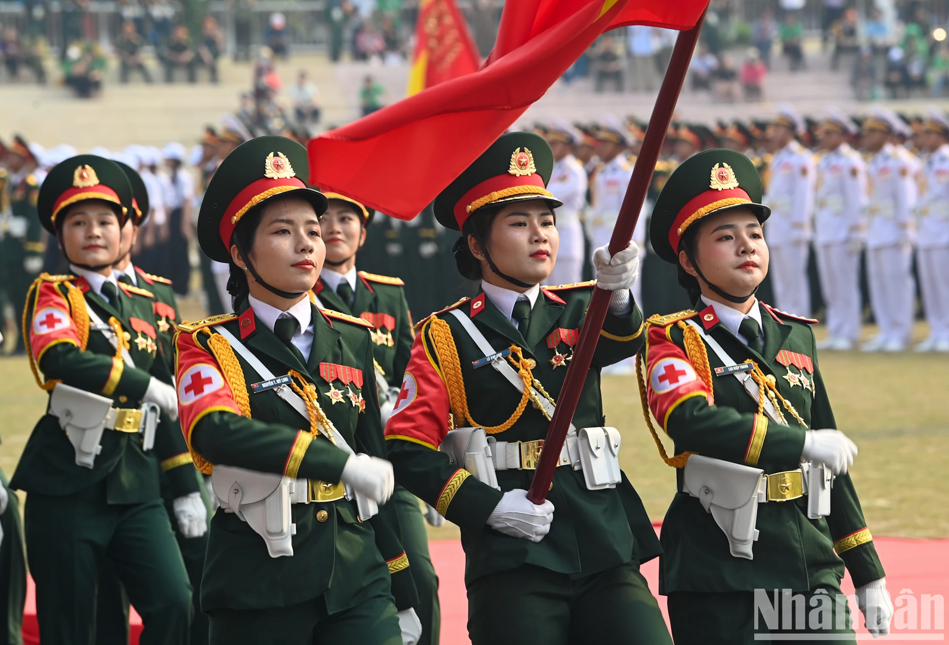 [Ảnh] Những bóng hồng tham gia Tổng duyệt diễu binh kỷ niệm Chiến thắng Điện Biên Phủ ảnh 5