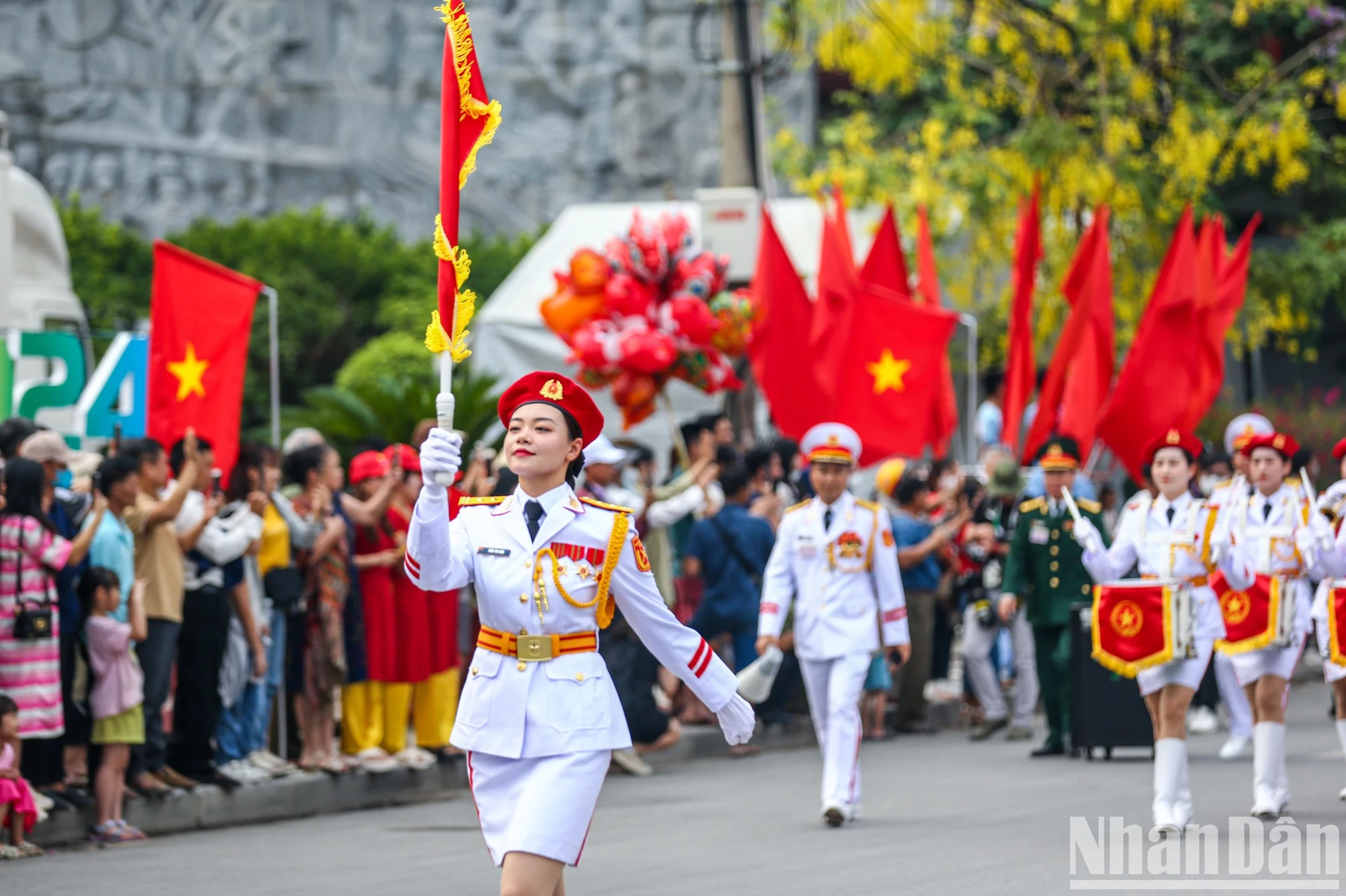 [Ảnh] Những bóng hồng tham gia Tổng duyệt diễu binh kỷ niệm Chiến thắng Điện Biên Phủ ảnh 19