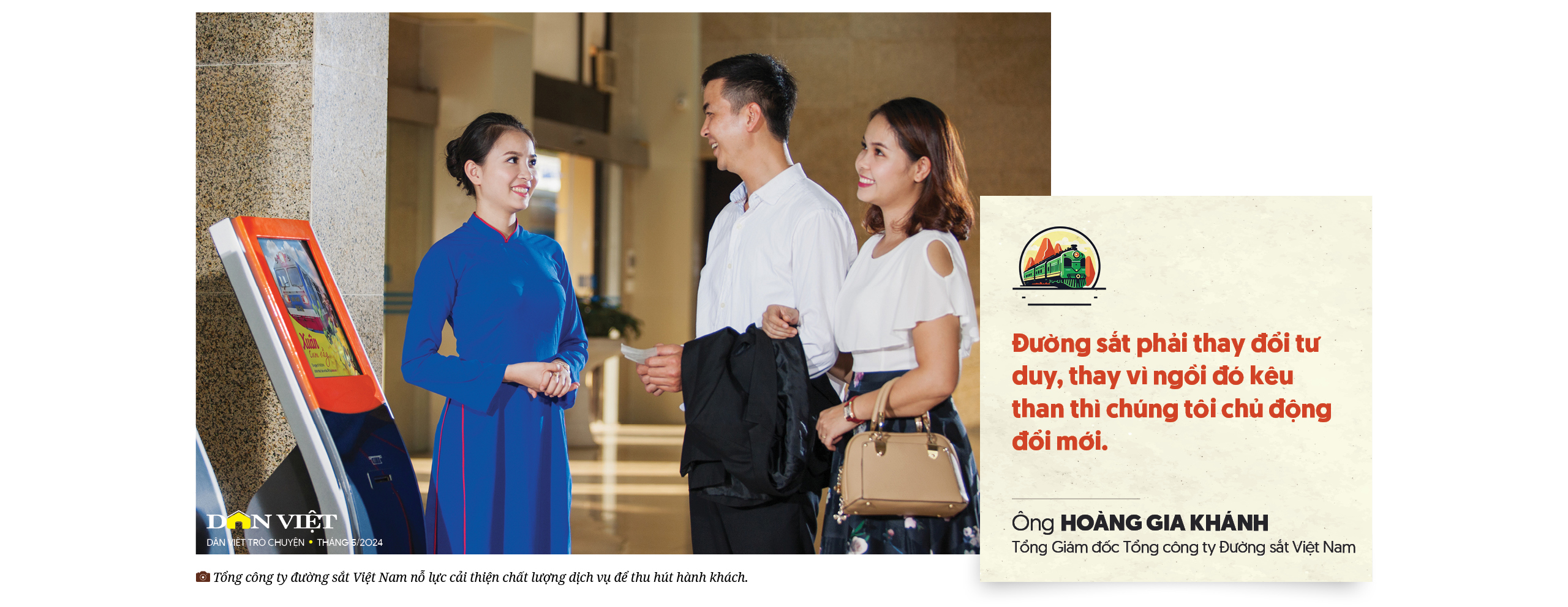 Ông Hoàng Gia Khánh - Tổng Giám đốc Đường sắt Việt Nam: Không thể cứ ngồi đó Ông Hoàng Gia Khánh - Tổng Giám đốc Đường sắt Việt Nam: Không thể cứ ngồi đó