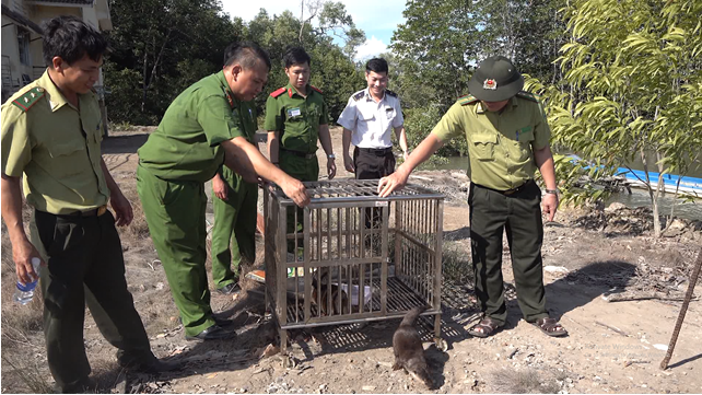 Hai con động vật hoang dã bắt cá tài số 1, có tên trong sách Đỏ vừa được thả vô khu rừng ở Đồng Nai- Ảnh 2. Hai con động vật hoang dã bắt cá tài số 1, có tên trong sách Đỏ vừa được thả vô khu rừng ở Đồng Nai- Ảnh 2.