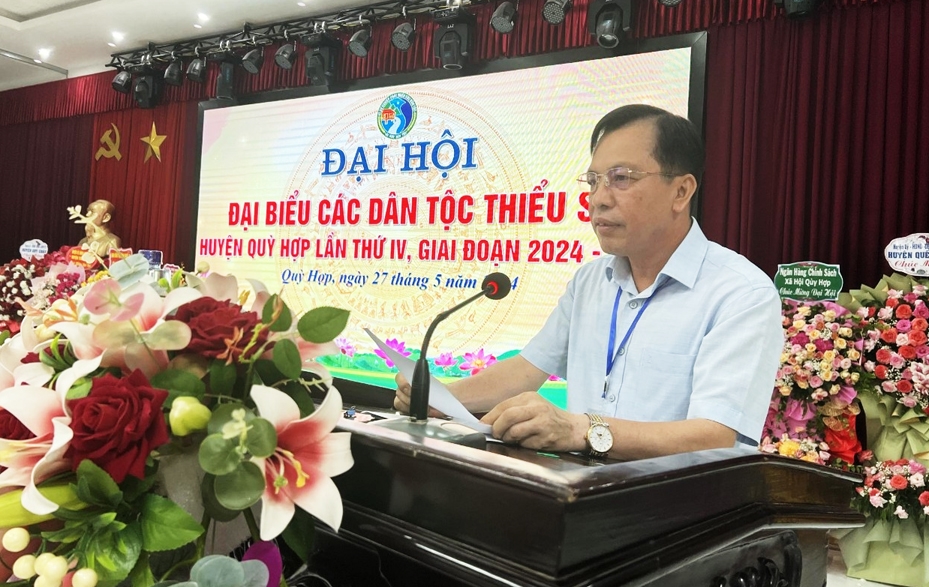 Phó Ban Dân tộc tỉnh Nghệ An Vi Mỹ Sơn phát biểu tại Đại hội Phó Ban Dân tộc tỉnh Nghệ An Vi Mỹ Sơn phát biểu tại Đại hội