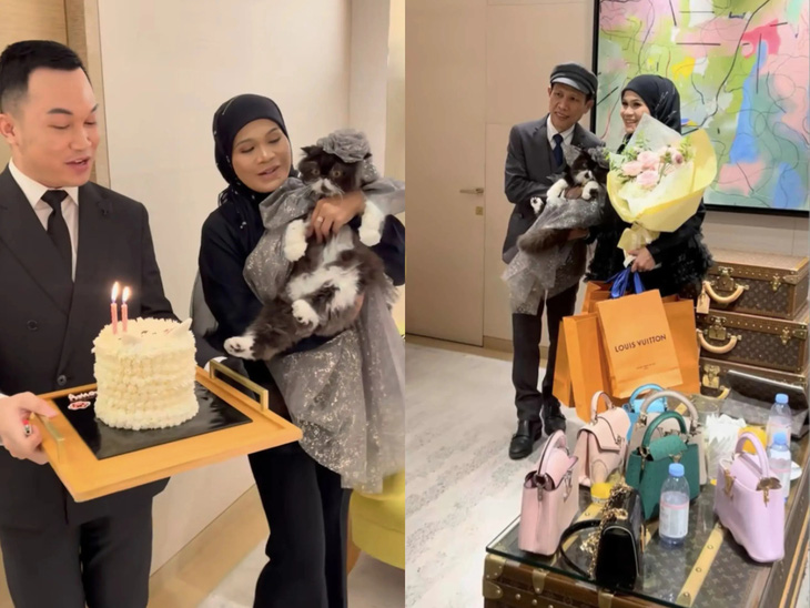 Sinh nhật sang trọng của Money trong cửa hàng Louis Vuiton - Ảnh: Sinh nhật sang trọng của Money trong cửa hàng Louis Vuitton - Ảnh: Haliza Maysuri