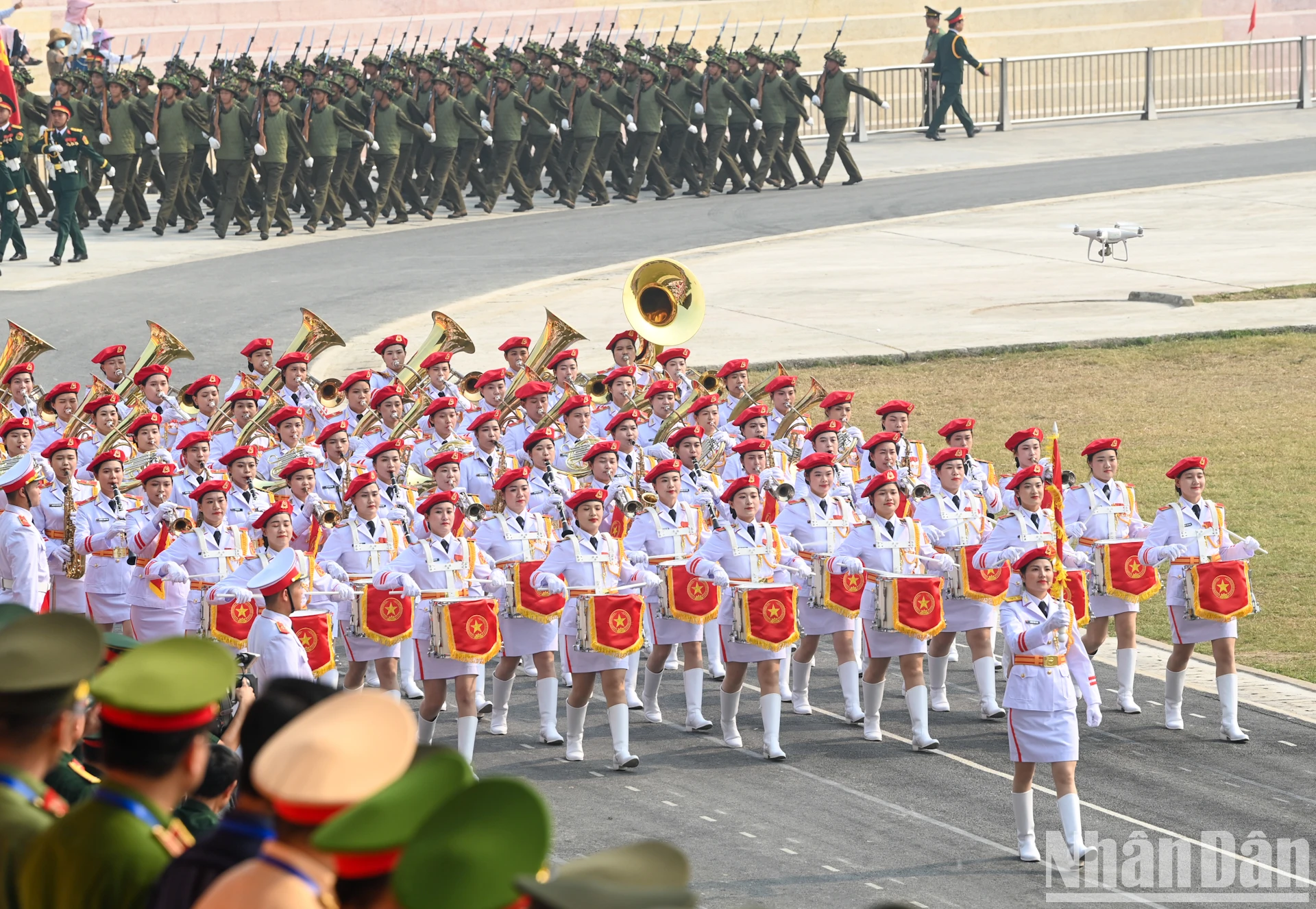 [Ảnh] Những bóng hồng tham gia Tổng duyệt diễu binh kỷ niệm Chiến thắng Điện Biên Phủ ảnh 1