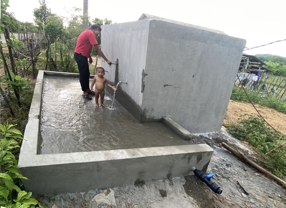 Công trình nước sinh hoạt tập trung tại thôn 5, xã Ba Lòng đáp ứng nhu cầu sinh hoạt hàng ngày của bà con