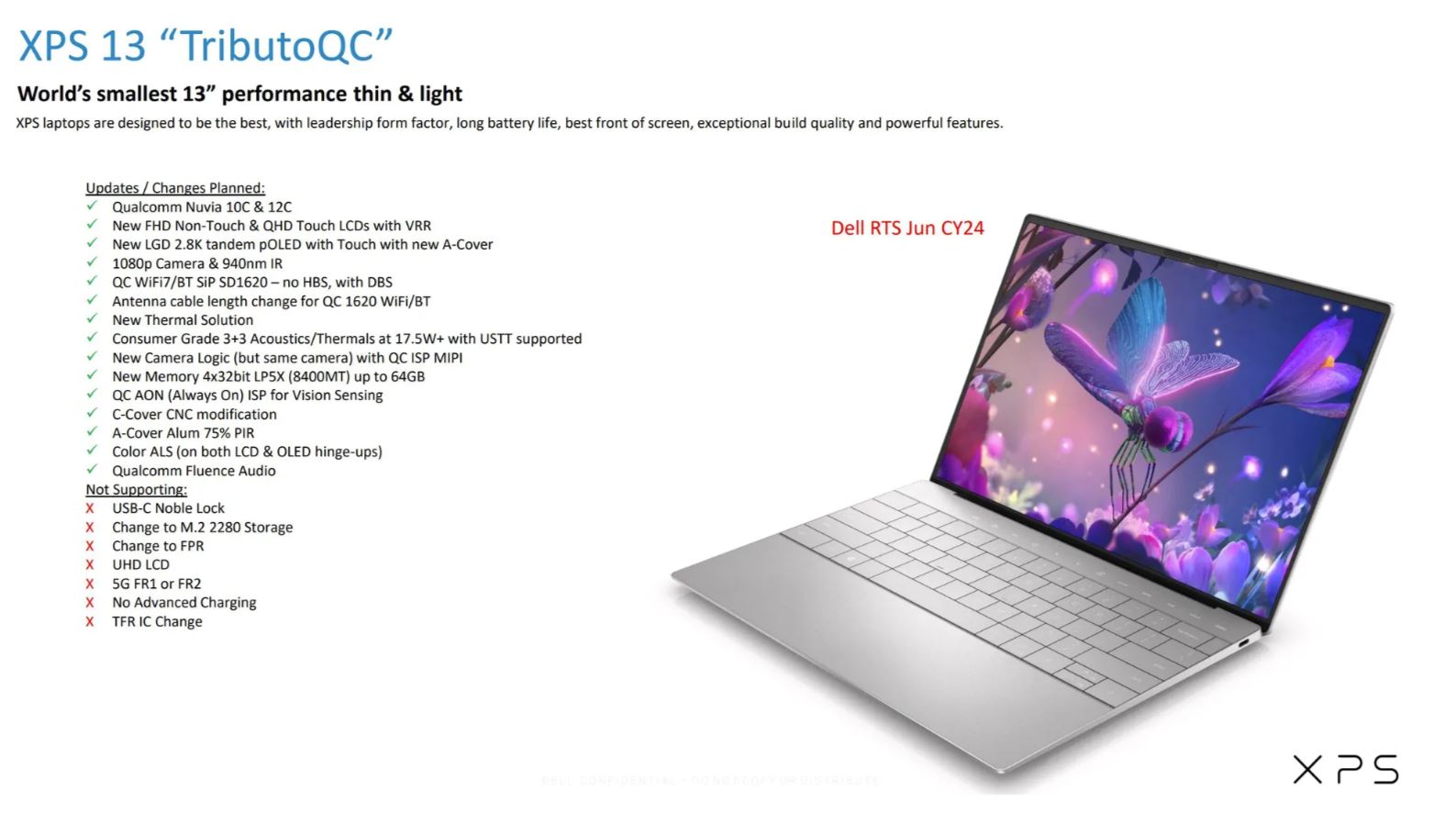 Dell sắp ra mắt laptop XPS 13 pin dùng đến 29 giờ- Ảnh 1. Rò rỉ cấu hình laptop Dell XPS 13 mới