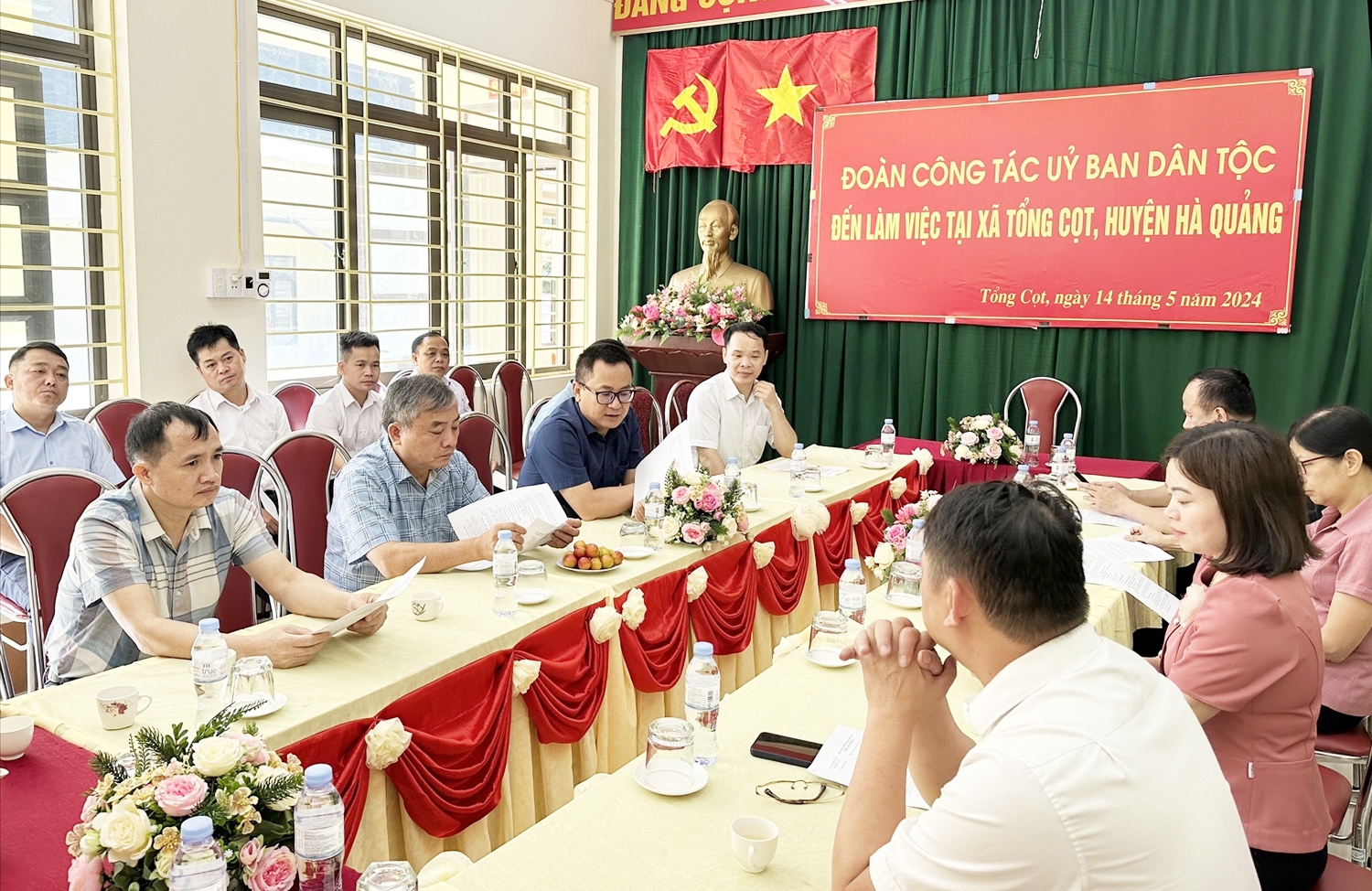 Đoàn công tác làm việc tại xã Tổng Cọt, huyện Hà Quảng Đoàn công tác làm việc tại xã Tổng Cọt, huyện Hà Quảng
