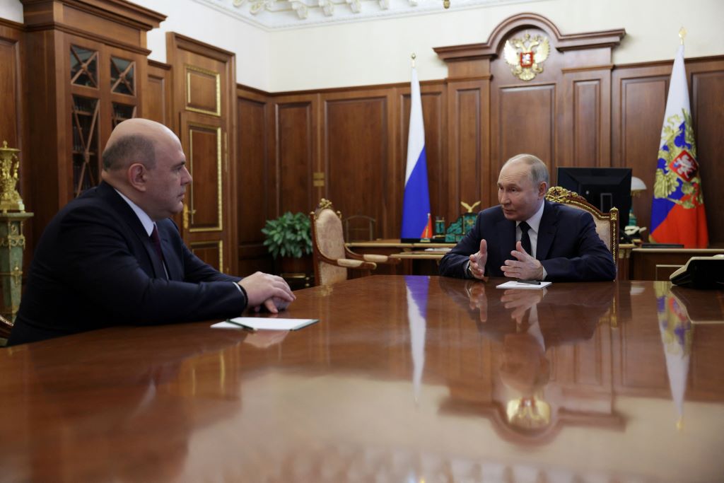 Hạ viện Nga phê chuẩn việc tái bổ nhiệm ông Mishustin làm Thủ tướng- Ảnh 1. Tổng thống Nga Vladimir Putin và Thủ tướng mới bổ nhiệm Mikhail Mishustin