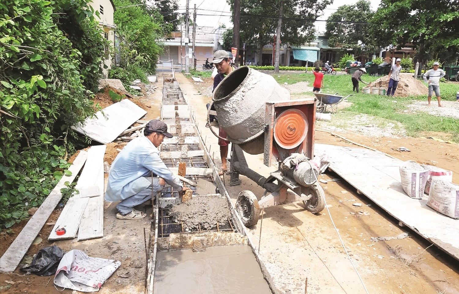  Tuyến đường bêtông ở xã Thuận Hòa, huyện Châu Thành, tỉnh Sóc Trăng được đầu tư xây dựng từ nguồn vốn Chương trình MTQG 1719