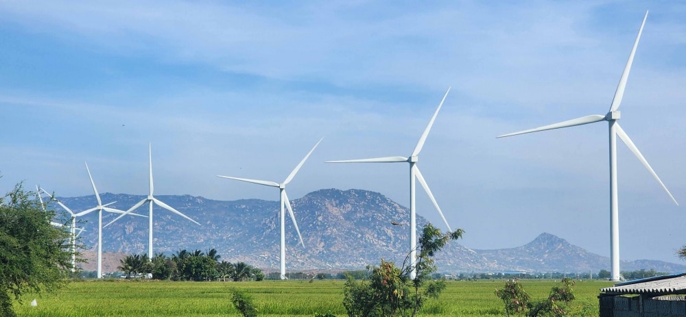 Cánh đồng điện gió ở huyện Thuận Bắc, Ninh Thuận.