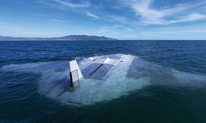 Tàu ngầm không người lái Cá đuối trong bức ảnh đăng ngày 1/5. Ảnh: DARPA