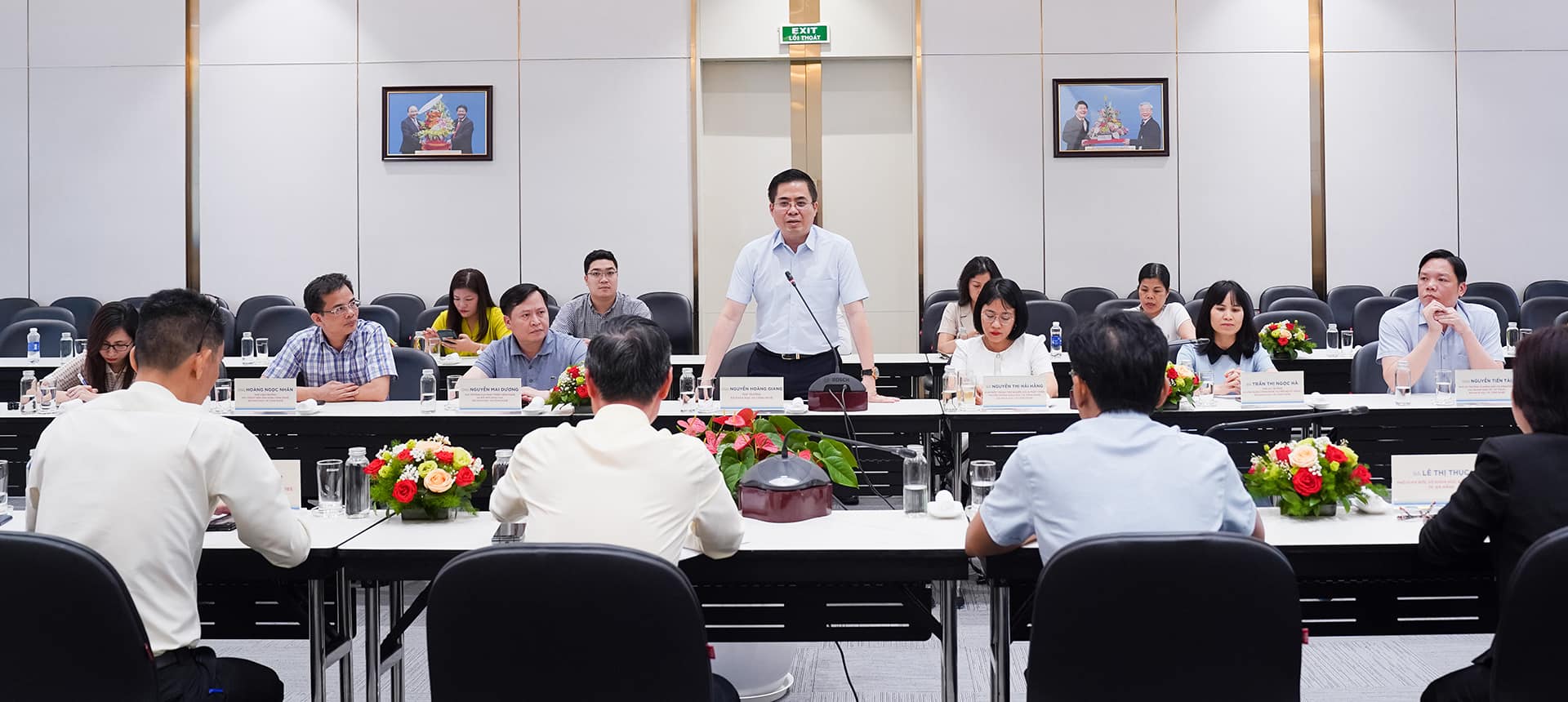 Ông Nguyễn Hoàng Giang - Thứ trưởng Bộ Khoa học - Công nghệ phát biểu tại buổi làm việc