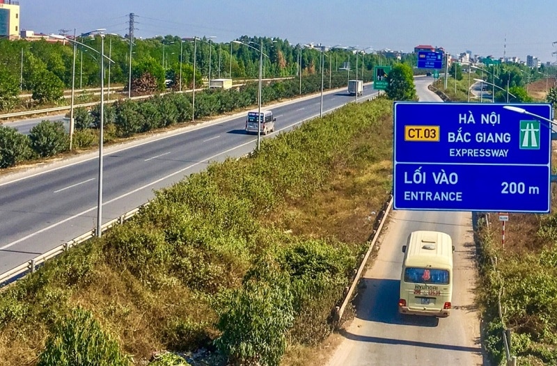 Một đoạn cao tốc Hà Nội - Bắc Ninh.