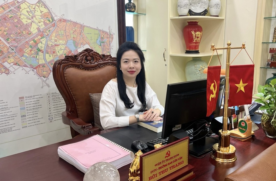 Trưởng Ban Dân vận Quận ủy Thanh Xuân Bùi Thu Trang