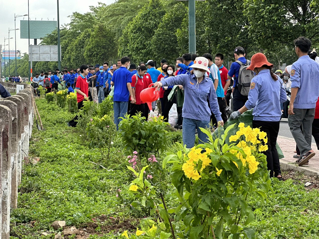 Trồng hoa làm đẹp đường sắt Bắc - Nam nhân ngày Môi trường thế giới- Ảnh 6. Trồng hoa làm đẹp đường sắt Bắc - Nam nhân ngày Môi trường thế giới- Ảnh 6.