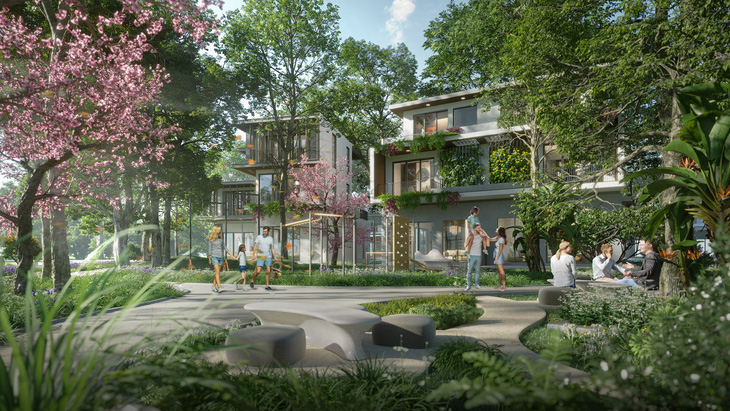 Khám phá biệt thự Forest Villas tại vùng đất có mảng xanh gấp 3 tiêu chuẩn Liên Hợp Quốc- Ảnh 4. Vườn kết nối - không gian kết nối cư dân